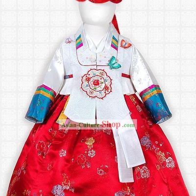 Traditional Korean Birthday Hanbok Set for Girls