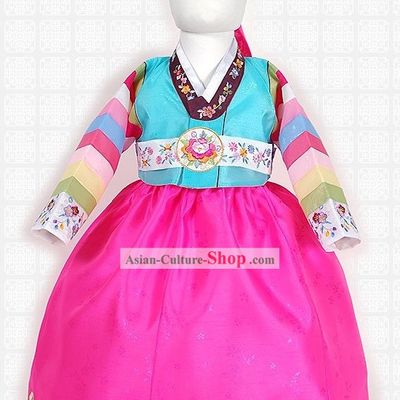 Traditional Korean Birthday Hanbok Set for Girls