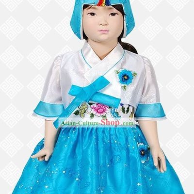 Traditional Korean Birthday Hanbok Set for Girls