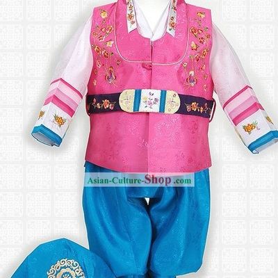 Traditional Korean Birthday Hanbok Set for Boys