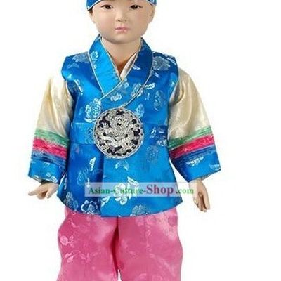 Happy New Year Korean Baby Boy Hanbok Complete Set