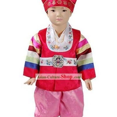 Happy New Year Korean Baby Boy Hanbok Complete Set
