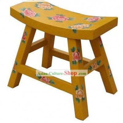 Chinese Tibetan Natural Wood Bar Chair