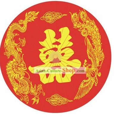 Chinese Wedding Dragon and Phoenix Umbrella