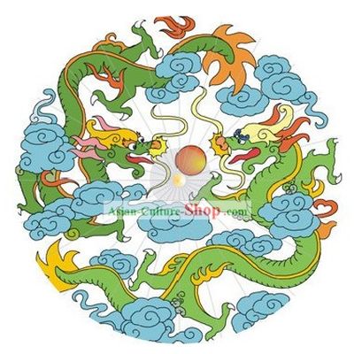 Chinese Wedding Dragon and Phoenix Umbrella