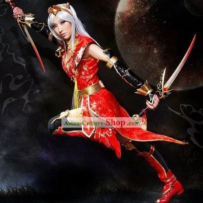 Ancient Chinese Swordsman Cosplay Costumes Set