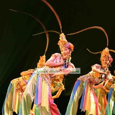 Qiao Hua Dan Chinese Dance Costume and Hat Complete Set