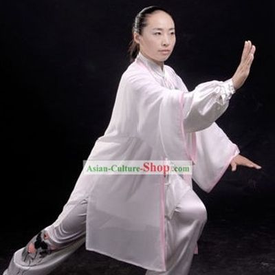 Chinese Classic Embroidered Flower Sifu Tai Chi Uniform Set