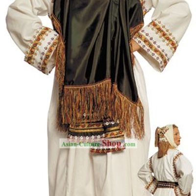 Xios Pyrgi Female Traditional Greek Dance Costume