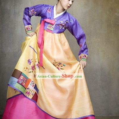 Classical Korean Palace Hanbok Complete Set for Women