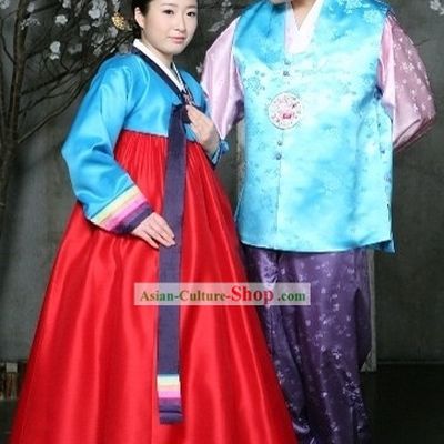 Traditional Korean Hanbok Costume for Couple