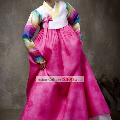 Supreme Korean Traditional Wedding Dress and Hanbok Complete Set for Women