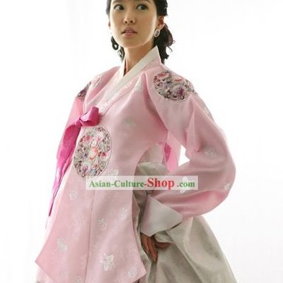 Traditional Korean Wedding Hanbok for Bride