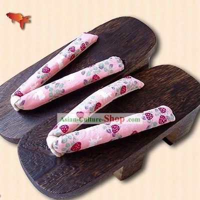 Traditional Japanese Kimono Female Geta Set for Children