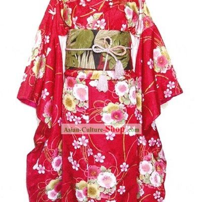 Traditional Japanese Female Kimono Complete Set