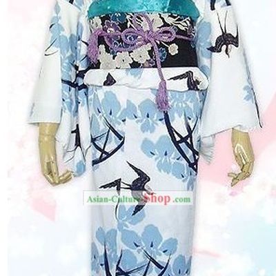 Traditional Japanese Princess Silk Kimono Set