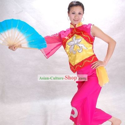 Chinese Traditional Fan Dance Costumes