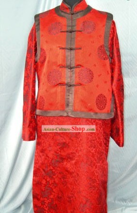 Ancient Chinese Bridegroom Wedding Dress Set