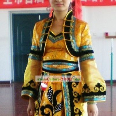 Chinese Traditional Mongolian Costume Complete Set