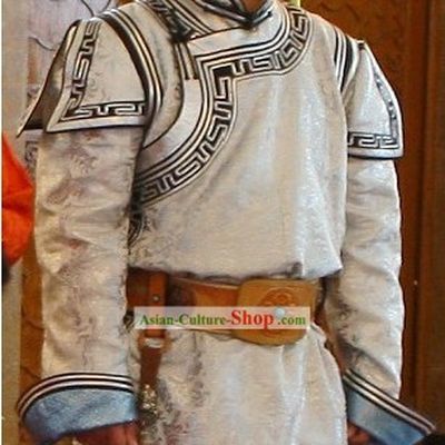 Traditional Mongolian Long Robe for Men