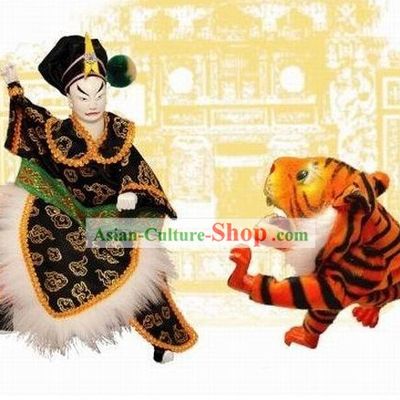 Traditional Chinese Puppets 2 Sets of Wu Song Fighting Tiger