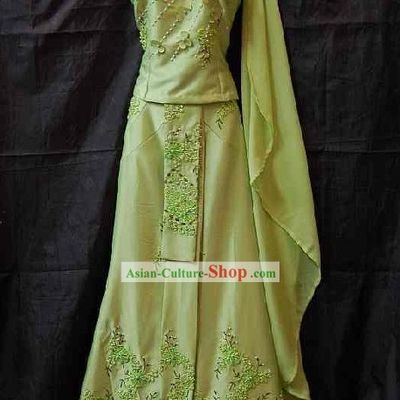 Traditional Thai Peacock Dance Costume Complete Set