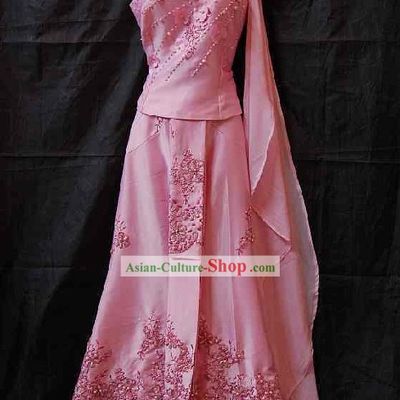 Traditional Thai Peacock Dance Costume Complete Set