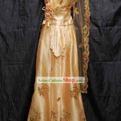 Traditional Water-Sprinkling Festival Dress for Women