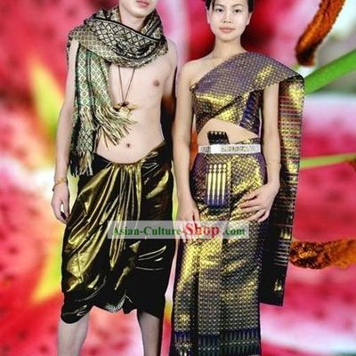 Thai National Costume Complete Set for Couple