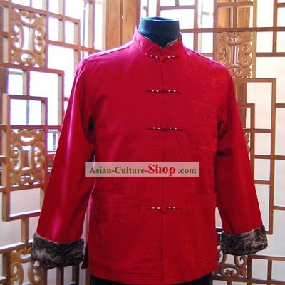 Chinese Traditional Wedding Tang Blouse for Men