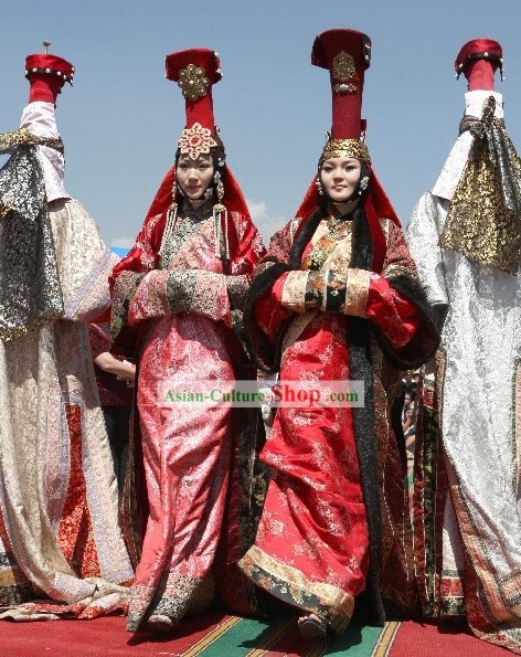 Traditional Mongolian Wedding Dress Complete Set