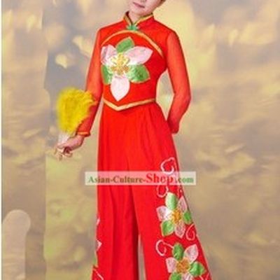 Chinese Yangge Dance Costume Complete Set