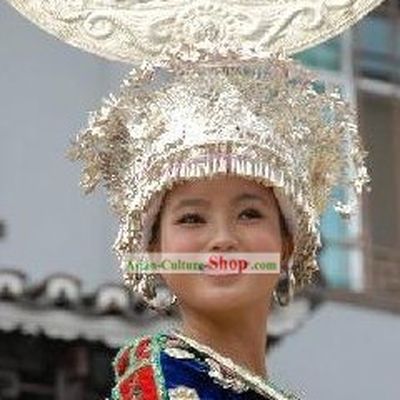 Miao Minority Silver Horn Hat Miao Hat