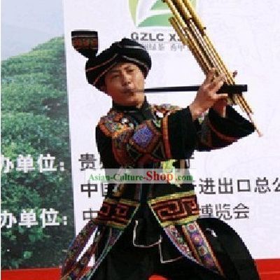 Chinese Traditional Miao Costume Complete Set for Men
