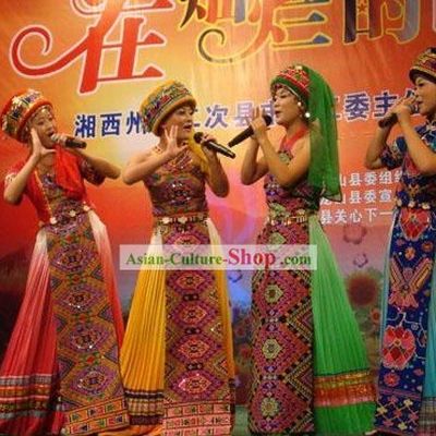 Chinese Minority Costumes and Hat Set