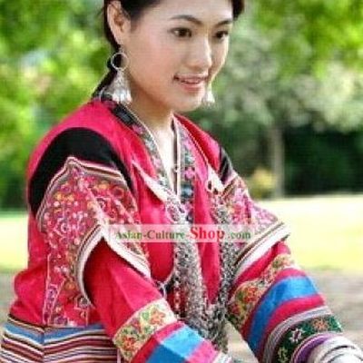 Stunning Miao Minority Silk Thread Hand Embroidery Chinese Jacket