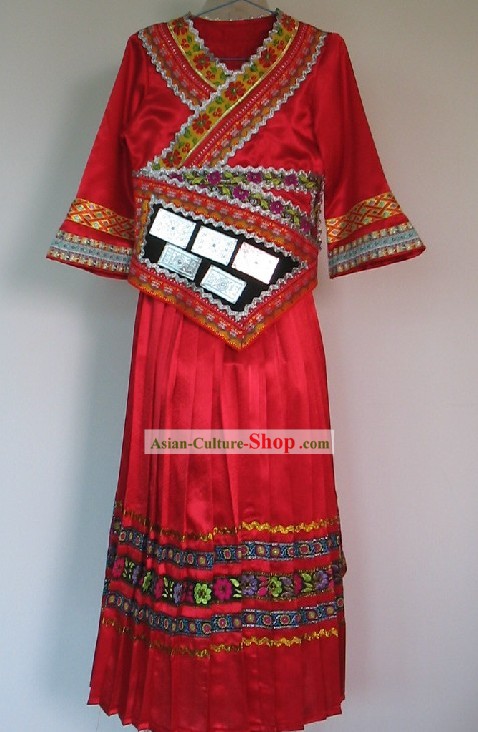 Chinese Traditional Minority Dance Costumes Set