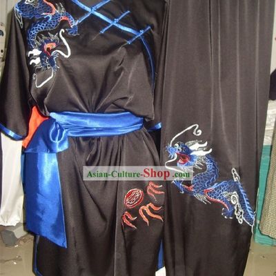 Top Silk Dragon Kung Fu Clothes Complete Set