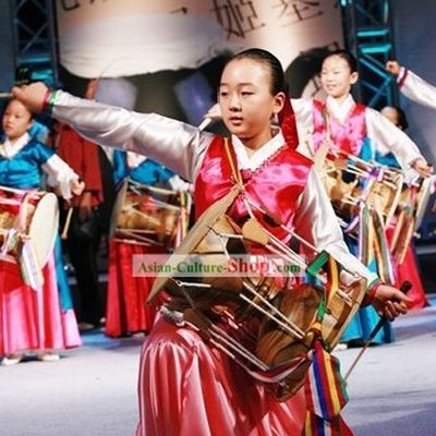 Traditional Korean Drum Dance Costumes Set