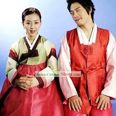 Traditional Korean Hanbok Clothing 2 Sets