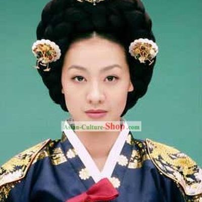 Ancient Korean Palace Lady Wig and Hair Accessories Set