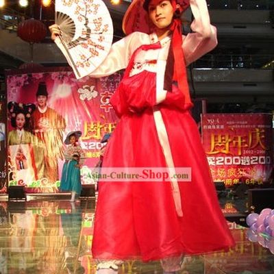 Korean Fan Dance Costumes Set