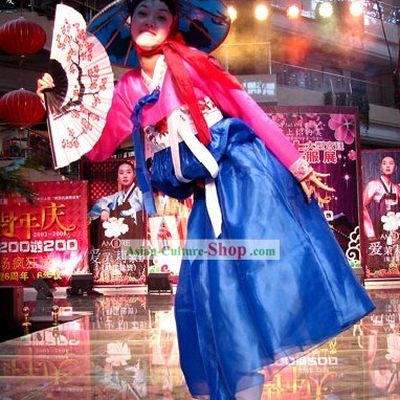 Korean Fan Dance Costumes Set