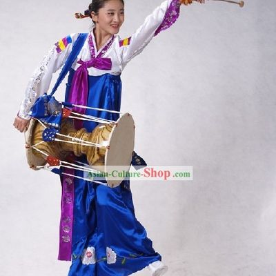 Traditional Korean Drum Dance Costumes Set