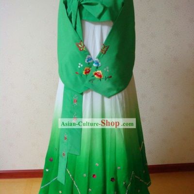 Korean Fan Dance Costumes Complete Set