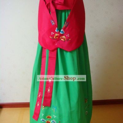Korean Fan Dance Costumes Complete Set