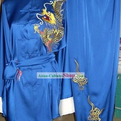 Dragon Embroidery Martial Arts and Tai Chi Competition Uniform for Men