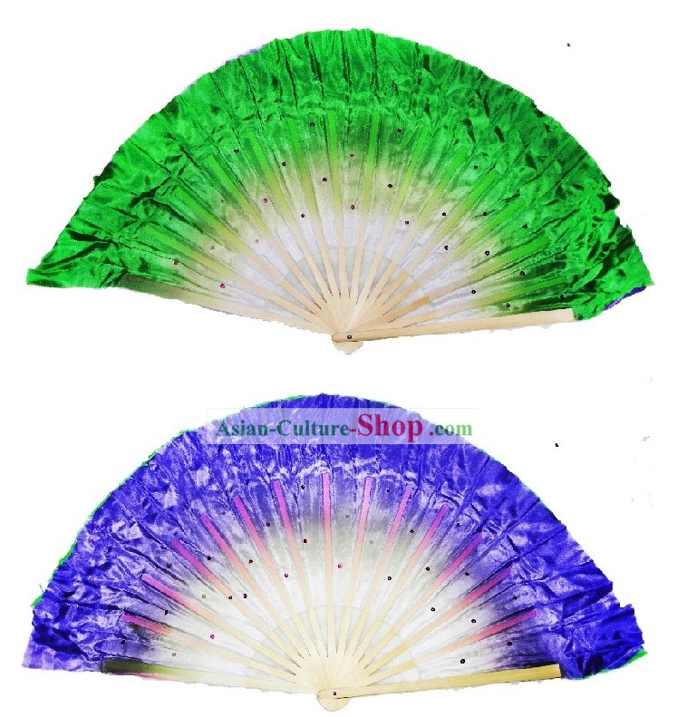 Two Colours Sided Chinese Dance Fan