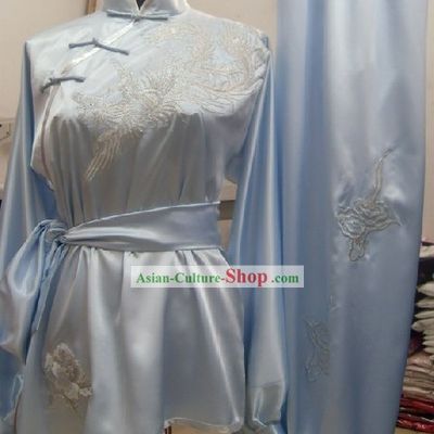 Chinese Martial Arts Silk Phoenix Women Clothes Complete Set
