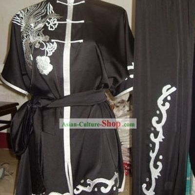 Professional Tai Chi Performance Silk Phoenix Costumes Complete Set